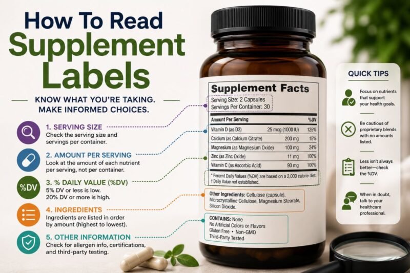 How To Read Supplement Labels? A Beginner’s Guide