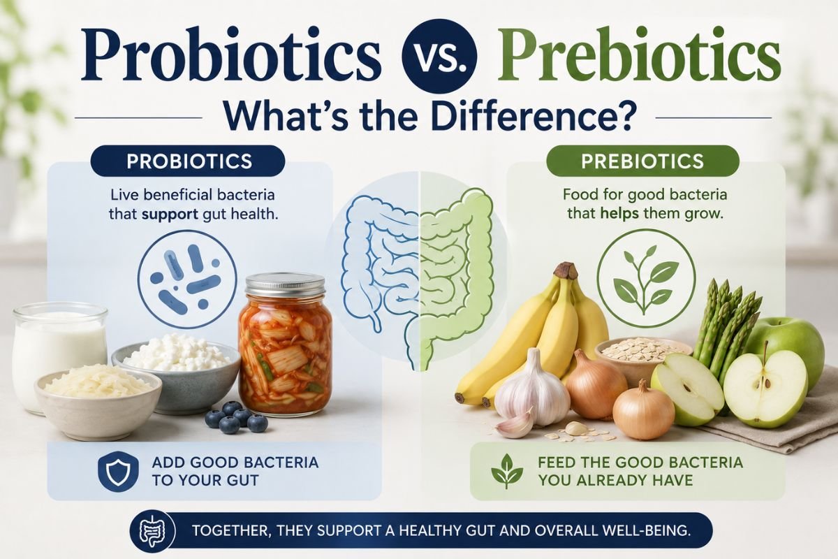 Probiotics vs. Prebiotics: What’s the Difference